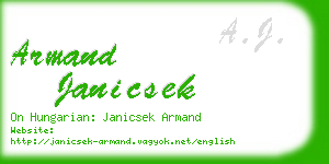armand janicsek business card